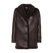 Bruine Faux-Shearling Jas A.p.c. , Brown , Dames