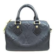 Pre-owned Leather handbags Louis Vuitton Vintage , Black , Dames