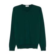 Bosgroene Merinowollen Trui John Smedley , Green , Heren