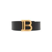 Leren riem Balmain , Black , Dames