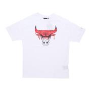 Chicago Bulls Logo T-shirt Wit/Rood New Era , White , Heren