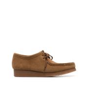 Bruine Suède Veterschoenen Clarks , Brown , Heren