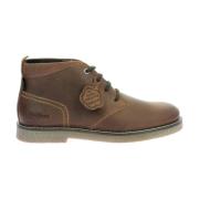 Leo Vetersluiting Leren Laarzen Kickers , Brown , Heren