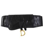 Pre-owned Leather belts Dior Vintage , Black , Dames