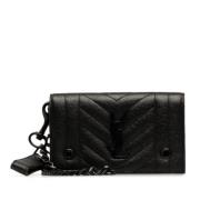 Pre-owned Leather shoulder-bags Yves Saint Laurent Vintage , Black , D...