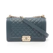 Pre-owned Fabric chanel-bags Chanel Vintage , Blue , Dames