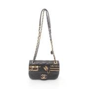 Pre-owned Leather chanel-bags Chanel Vintage , Black , Dames