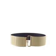 Pre-owned Leather belts Yves Saint Laurent Vintage , Beige , Dames