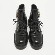 Pre-owned Leather boots Chanel Vintage , Black , Dames