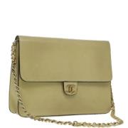 Pre-owned Leather chanel-bags Chanel Vintage , Beige , Dames