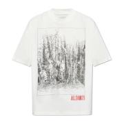 Bracken print T-shirt AllSaints , White , Heren