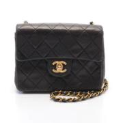 Pre-owned Leather chanel-bags Chanel Vintage , Black , Dames