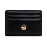 Leren kaarthouder Versace , Black , Heren