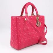 Pre-owned Leather handbags Dior Vintage , Pink , Dames