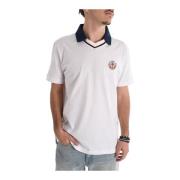 Geborduurd logo katoenen poloshirt Guess , White , Heren