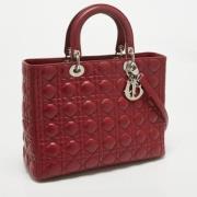 Pre-owned Leather totes Dior Vintage , Red , Dames