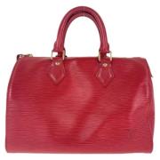 Pre-owned Leather handbags Louis Vuitton Vintage , Red , Dames