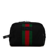 Pre-owned Canvas clutches Gucci Vintage , Black , Dames