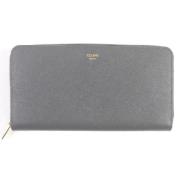 Pre-owned Leather wallets Celine Vintage , Gray , Dames