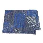 Pre-owned Silk scarves Louis Vuitton Vintage , Blue , Dames