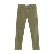 Groene Gabardine Slim Fit Broek Jacob Cohën , Green , Heren