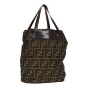 Pre-owned Canvas handbags Fendi Vintage , Brown , Dames