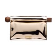 Ronde Vierkante Clutch Tas Goud Jacquemus , Yellow , Dames