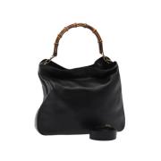 Pre-owned Leather handbags Gucci Vintage , Black , Dames