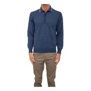 Blauwe Wollen Polo Shirt Paul & Shark , Blue , Heren