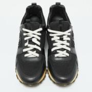 Pre-owned Leather sneakers Louis Vuitton Vintage , Black , Dames