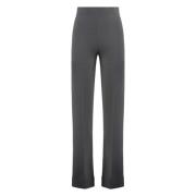 Geribbelde randen wollen broek Malo , Gray , Dames