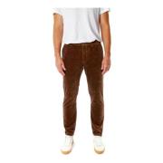 Slimme Corduroy Chino Broek Nn07 , Brown , Heren