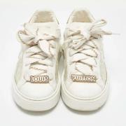 Pre-owned Leather sneakers Louis Vuitton Vintage , White , Dames