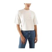 Premium Scuba T-shirt Calvin Klein , White , Dames