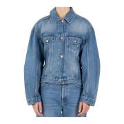 Blauwe Denim Jas Jacquemus , Blue , Dames