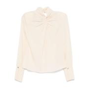 Roomwit Twist Detail Shirt Patrizia Pepe , Beige , Dames