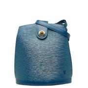 Pre-owned Leather shoulder-bags Louis Vuitton Vintage , Blue , Dames