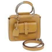 Pre-owned Leather gucci-bags Gucci Vintage , Beige , Dames