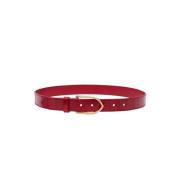 Kinderen Leren Riem Donkerrood Jacquemus , Red , Dames