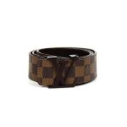 Pre-owned Leather belts Louis Vuitton Vintage , Brown , Dames