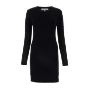 Katoenen jurk met lange mouwen Lemaire , Black , Dames