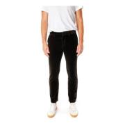 Slimme Corduroy Chino Broek met Pakken Kenmerken Nn07 , Black , Heren