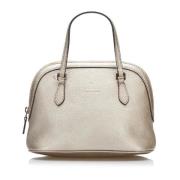 Pre-owned Leather handbags Gucci Vintage , Gray , Dames