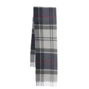 Tartan Check Wol-Kasjmier Sjaal Barbour , Gray , Heren