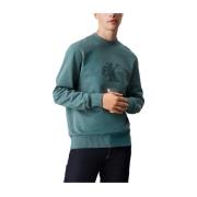 Chenille Sweatshirt met Geborduurd Logo Calvin Klein , Green , Heren