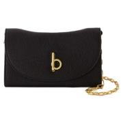 Leather shoulder-bags Burberry , Black , Dames