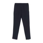 Blauwe Gestreepte Broek Elastische Taille Pmds , Blue , Heren