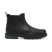 Zwarte Leren Chelsea Laarzen Timberland , Black , Heren