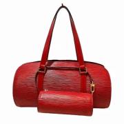 Pre-owned Leather handbags Louis Vuitton Vintage , Red , Dames