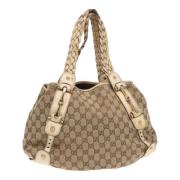 Pre-owned Canvas totes Gucci Vintage , Beige , Dames